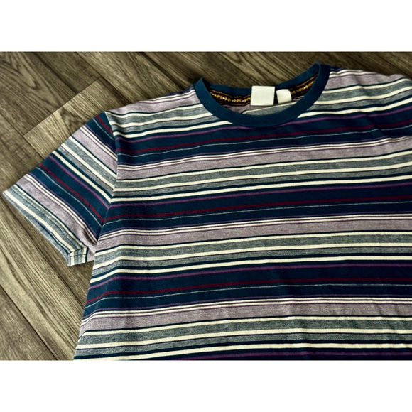Quiksilver Vintage Surfer Relaxed Striped Embroidered Tee Reselling $100-180 + - Picture 2 of 5